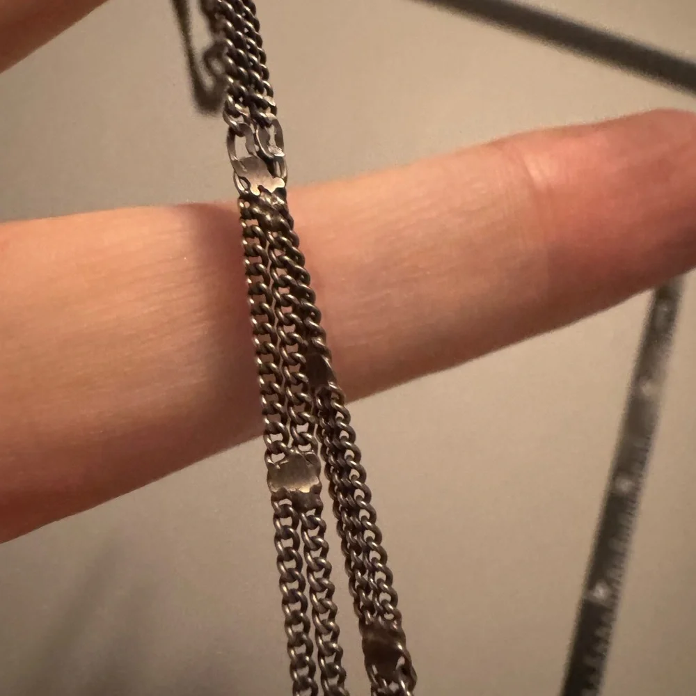 Elegant sterling silver and amethyst necklace. Rare and antique - Picture 9 of 10